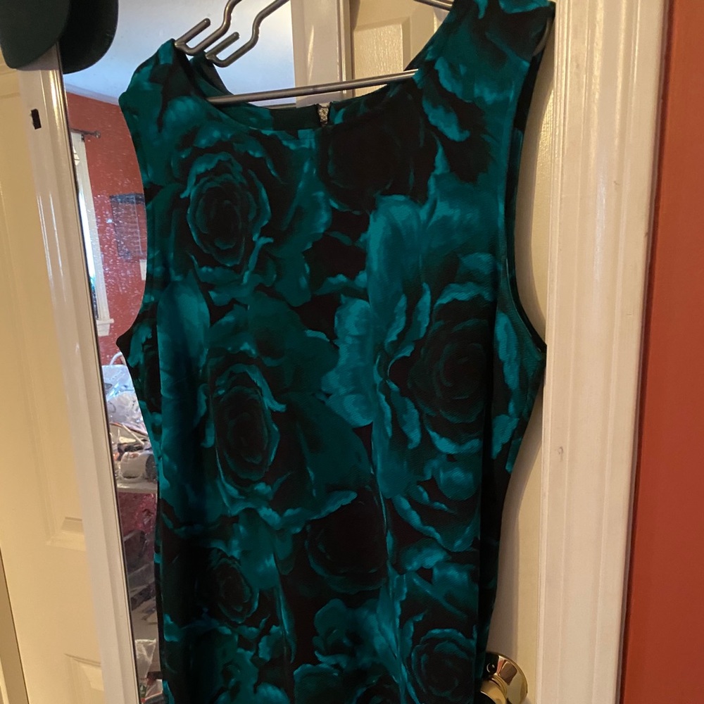 Green floral dress